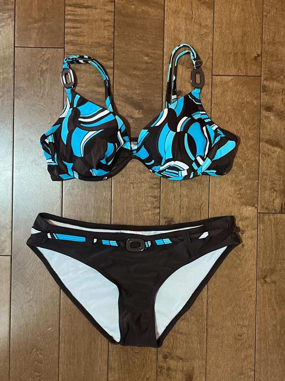 Y2k patterned Underwire Bikini